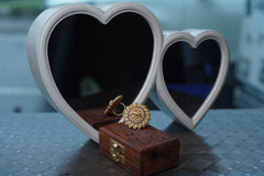✨ Traditional Elephant Design Adjustable Ring – Antique Gold Polish with Ruby Stones for Women & Girls ✨