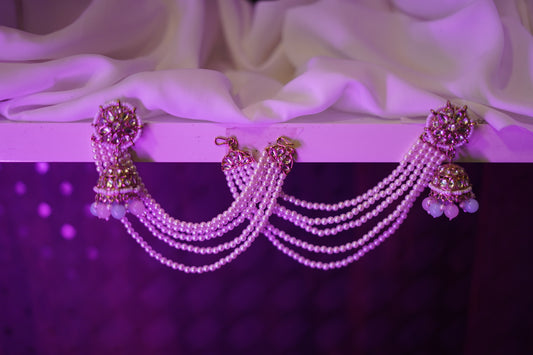 ✨ Elegant Pearl and Kundan Jhumka Earrings – Traditional Indian Bridal Jewelry ✨