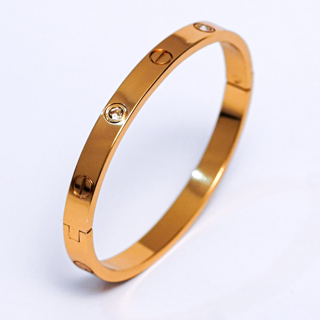 ✨ Trendy Free Size Gold Plated Bracelet – Adjustable Designer Jewelry for Women & Girls ✨