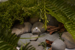 ✨ Elegant OG Silver American Diamond Adjustable Ring – Sparkling Stone Jewelry for Women & Girls ✨
