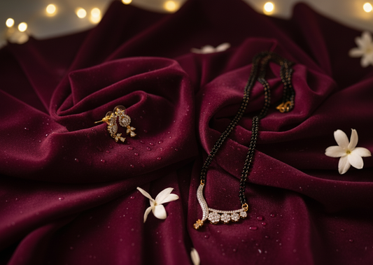 Elegant AD Stone Mangalsutra Set for Women