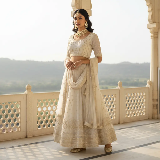 Sizzle Jewels Royal Kundan Carved Necklace Set with Earrings | Maang Tikka SIZZLE JEWELS