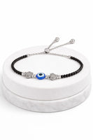 Evil Eye Turtle Black Beads Bracelet