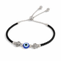 Evil Eye Turtle Black Beads Bracelet