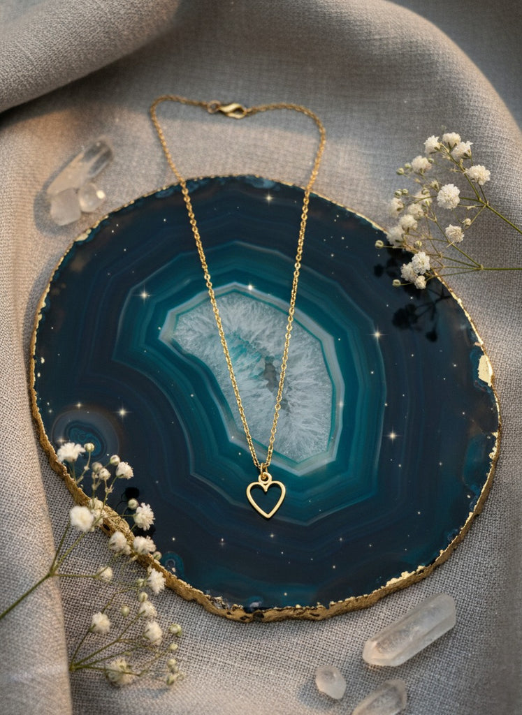 Minimal Gold Plated Heart Pendant Necklace