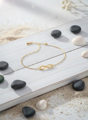 Elegant Gold Plated Infinity Bracelet