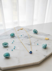 Gold Plated Evil Eye Necklace