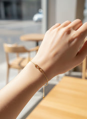 Elegant Gold Plated Infinity Bracelet