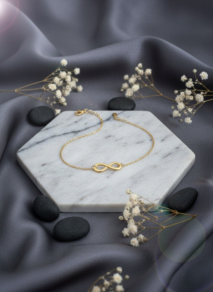 Elegant Gold Plated Infinity Bracelet