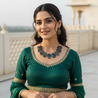 Sizzle Jewels Handcrafted Black Quartz Necklace Set